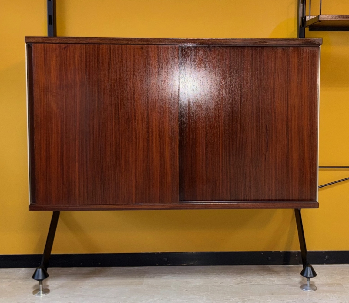 Libreria Urio con Elementi Modulari in Teak, disegnata da Ico & Luisa Parisi per MIM Roma, anni '60 - immagine 7