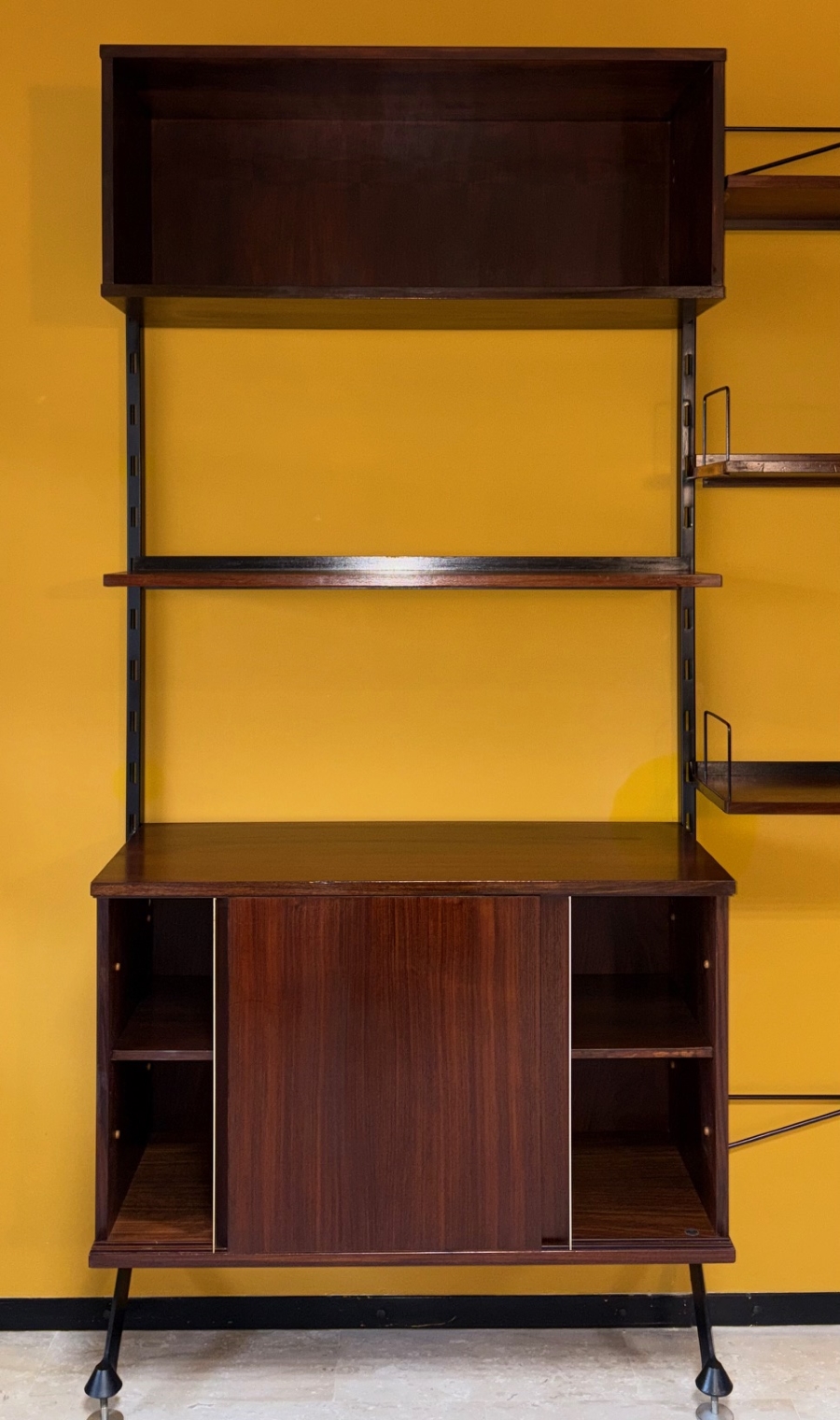 Libreria Urio con Elementi Modulari in Teak, disegnata da Ico & Luisa Parisi per MIM Roma, anni '60 - immagine 5