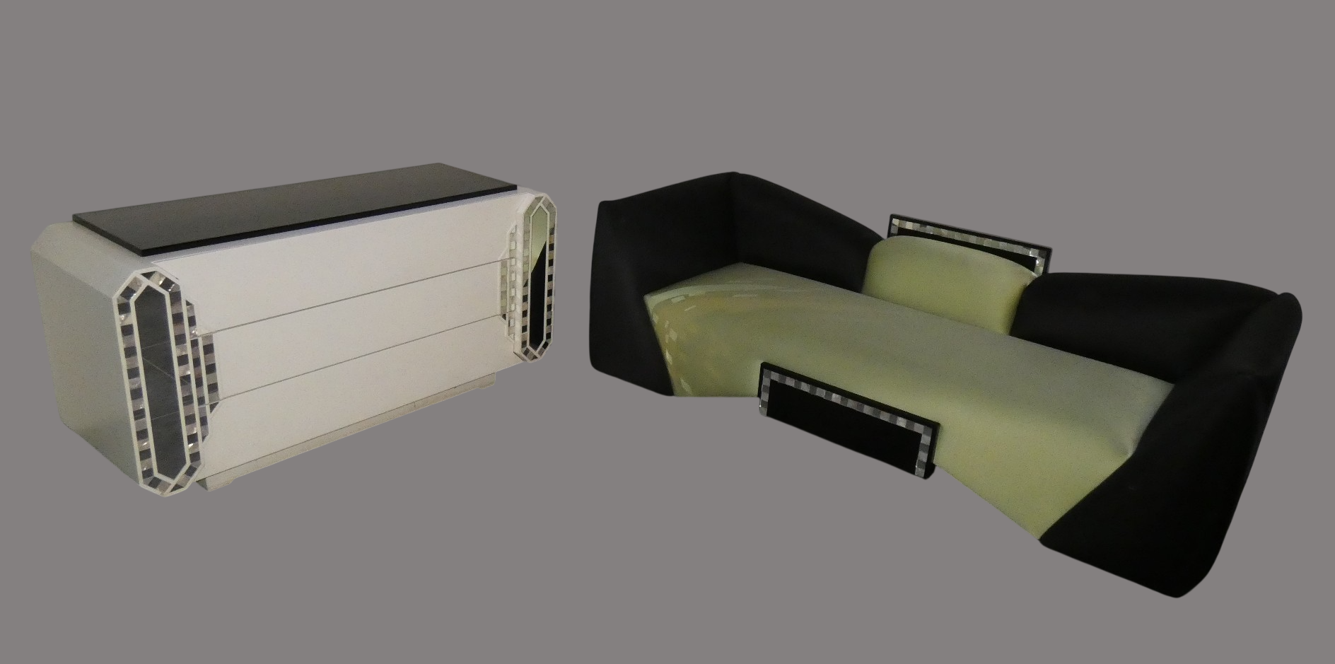 DIVANO E CASSETTIERA DI MANUEL DA COSTA PER ARPEX INTERNATIONAL, ITALIA ANNI '80 - immagine 5
