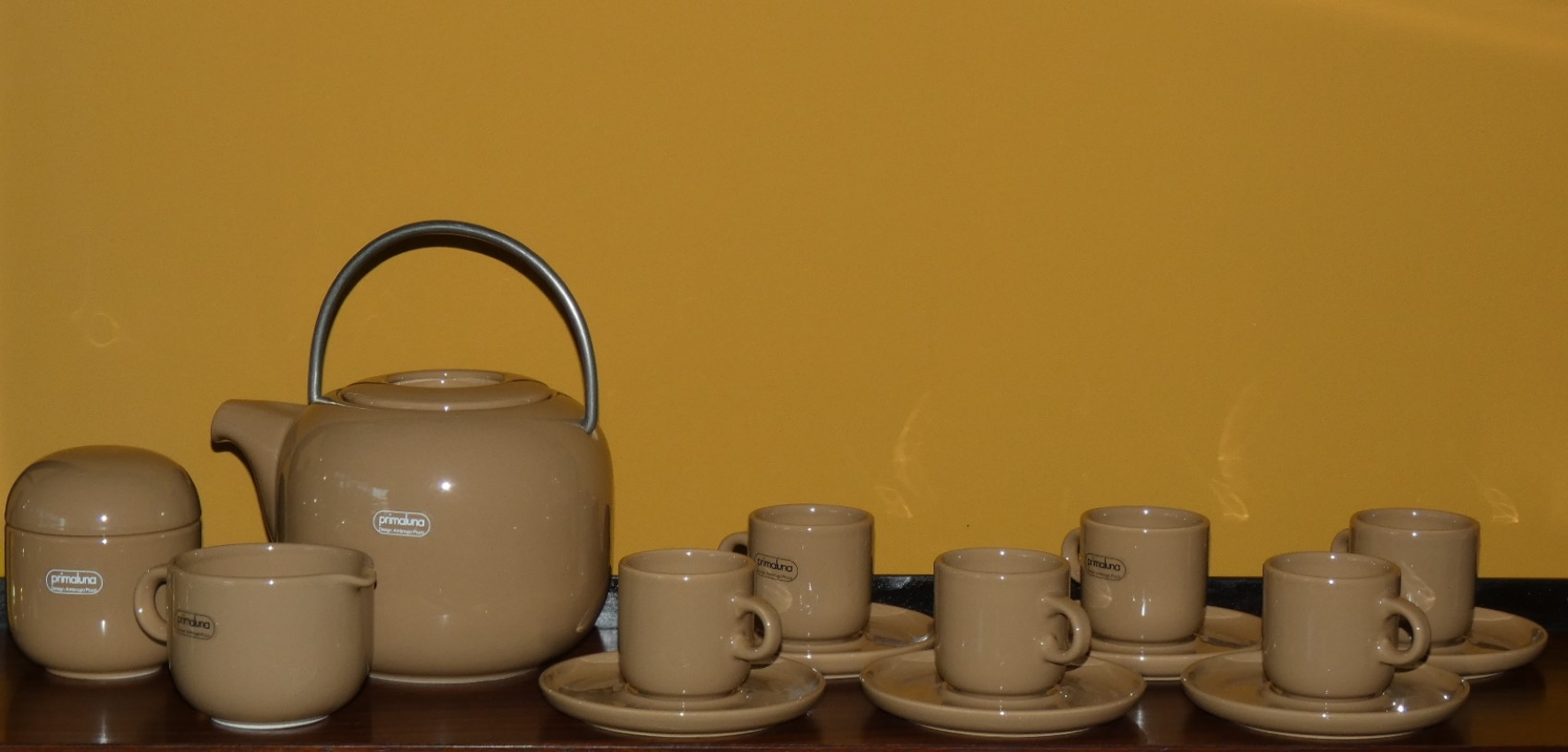 SERVIZIO DA CAFFE' PRIMALUNA DI POZZI CERAMICHE, ITALIA ANNI 60