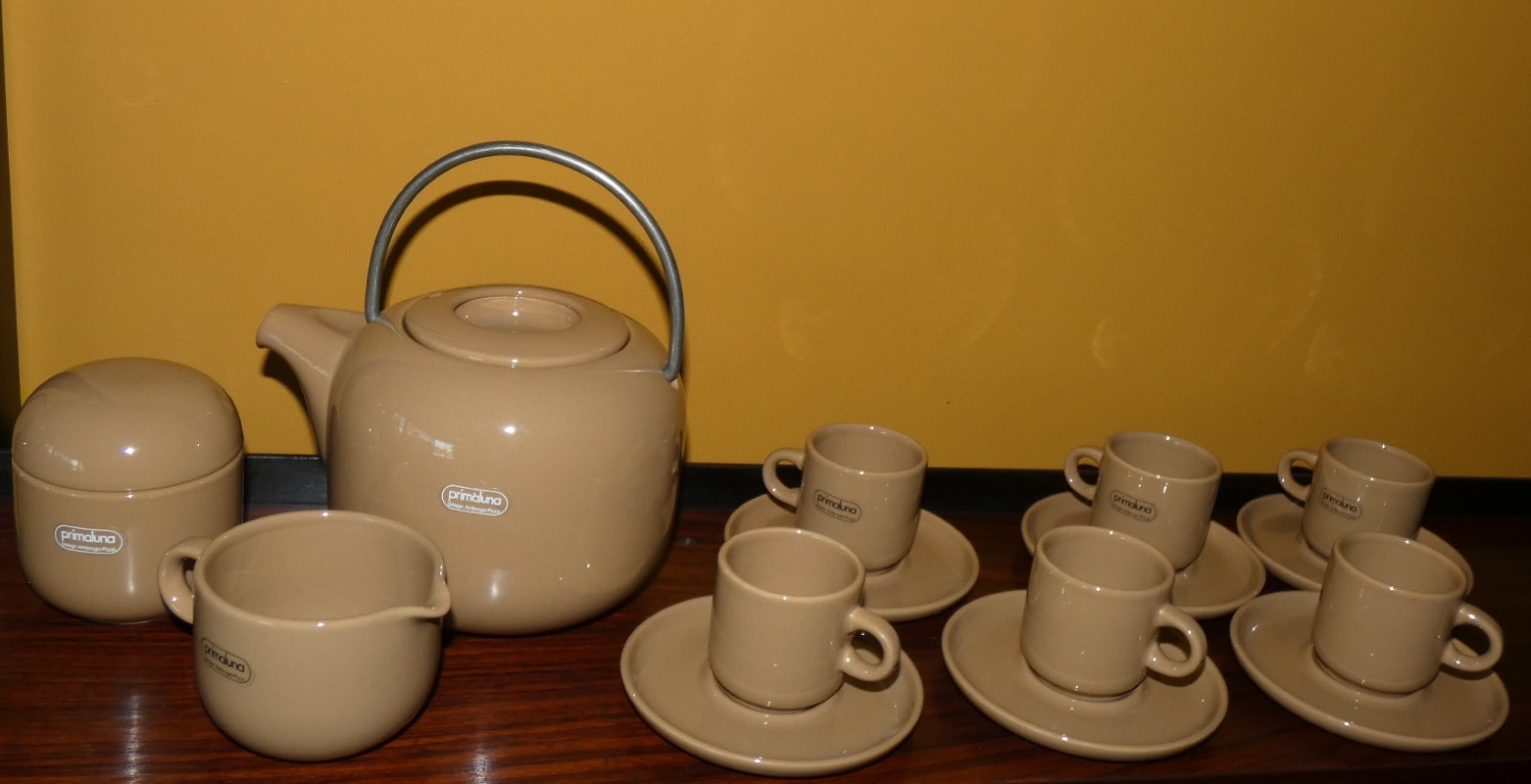 SERVIZIO DA CAFFE' PRIMALUNA DI POZZI CERAMICHE, ITALIA ANNI 60 - immagine 3